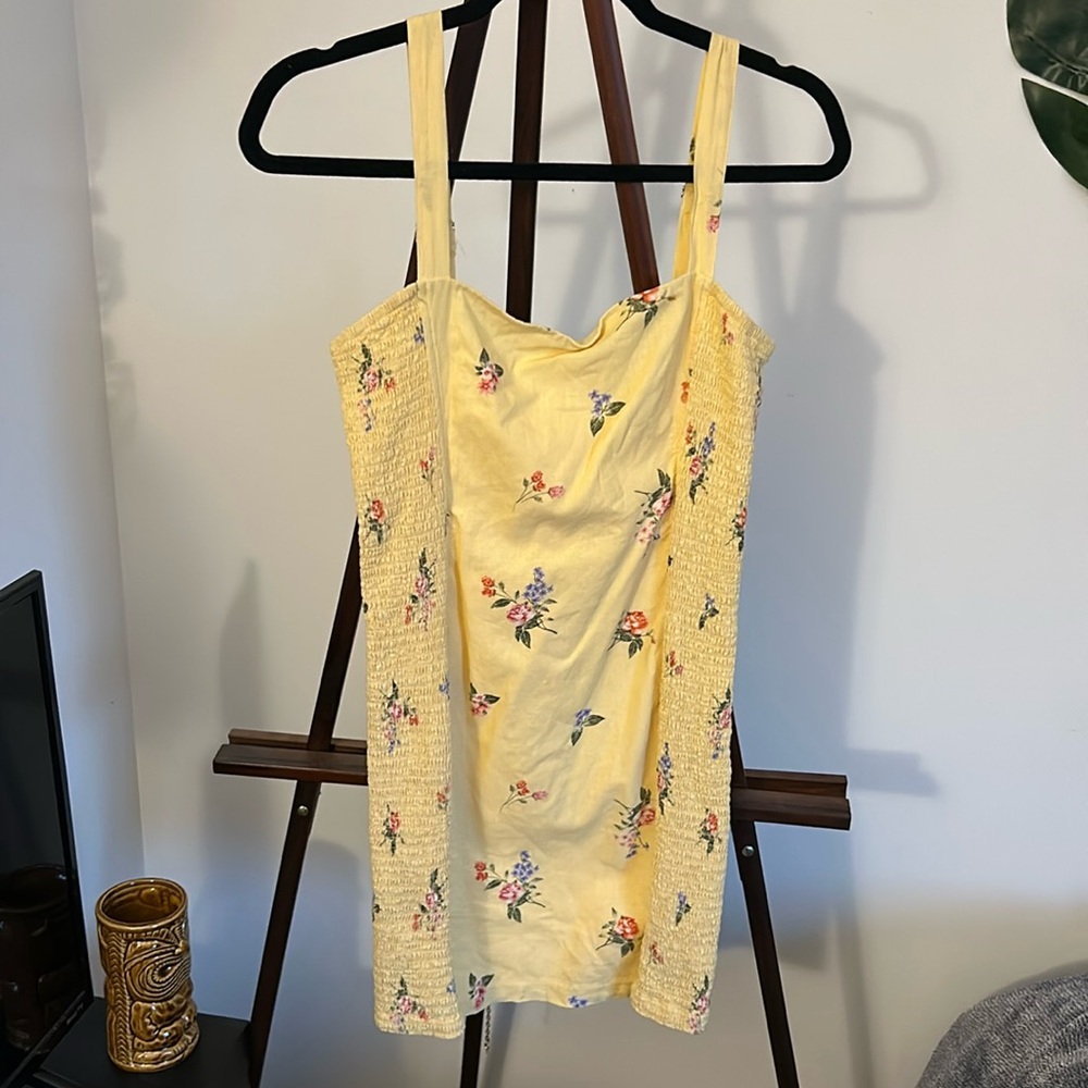 Forever 21 yellow floral mini dress
